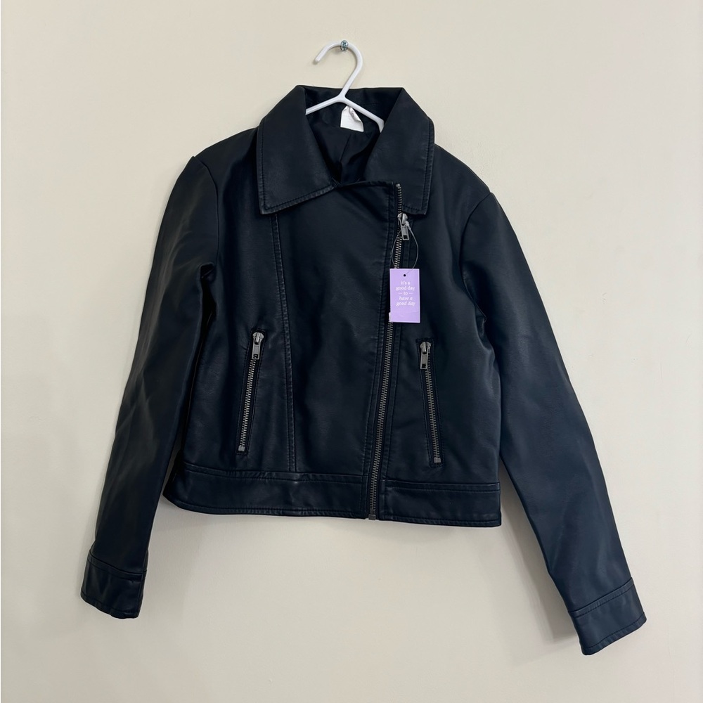 NWT Evsie Faux Leather Jacket Girls XS